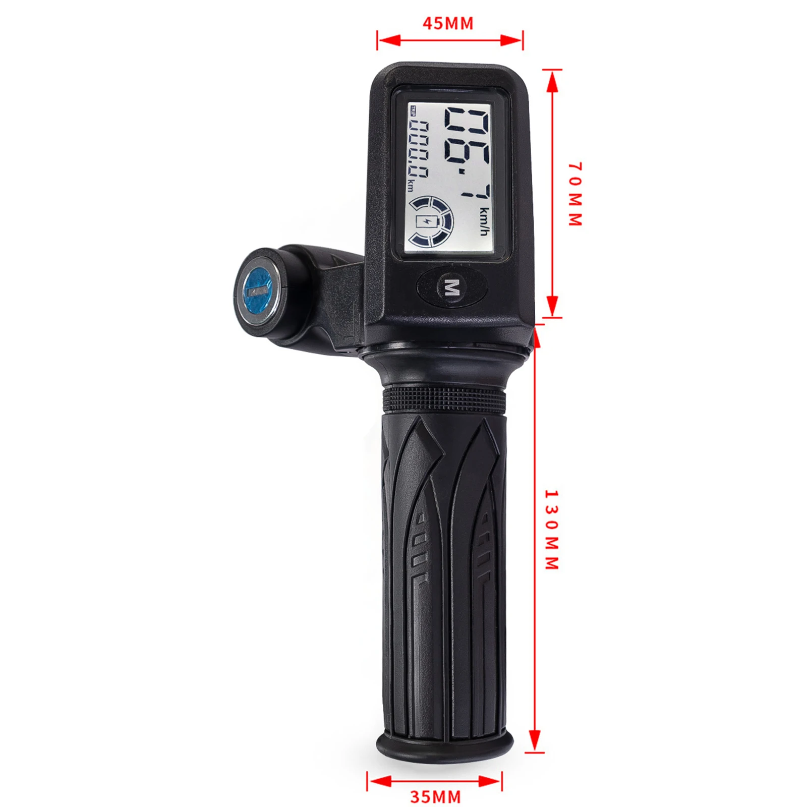 قبضة المقود مكتب في الهواء الطلق ABS + المطاط الملحقات الأسود LED عرض أجزاء استبدال سرعة الدراجات البخارية الكهربائية