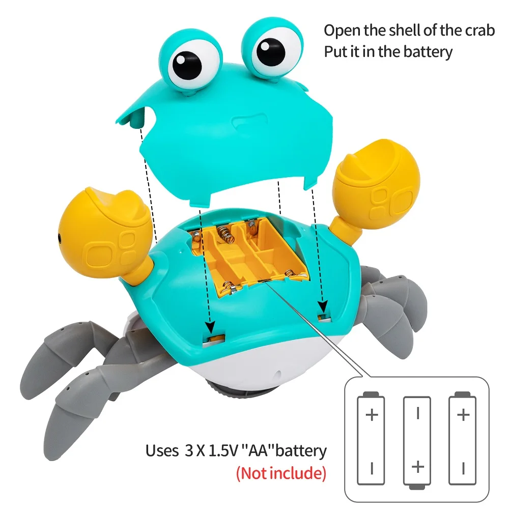 Interactive Crab Toy for Babies Creative Crawling Crab Escape Electronic Toys Animal Pet Thanksgiving Christmas Gifts