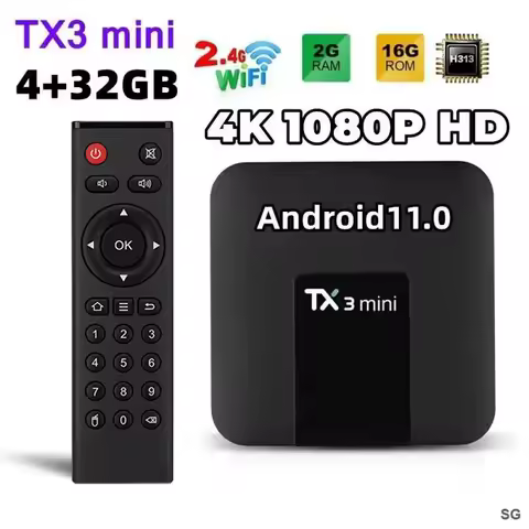 Original TX3 Mini Android 11.0 Allwinner H313S 2G 16G 2.4G WiFi 4K TX3 TV Box Smart H . 265 1G 8G TX6 TVBOX