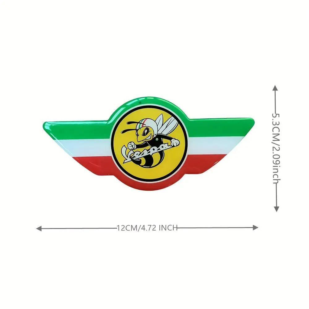 3D Resin Motorcycle Car Front Fairing Decals Italy Yellow Bee Sticker Case Motorcycle Body Sticker