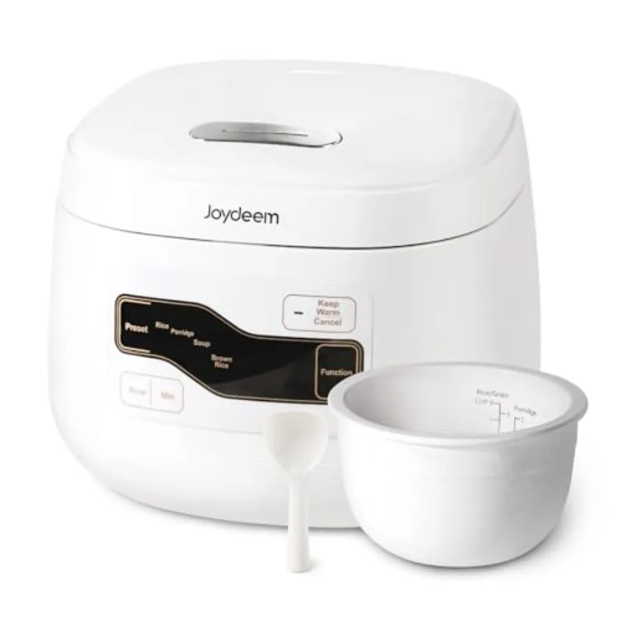 

Ceramic Rice Cooker FD20S-W 4 Cups Uncooked Rice Cookers with Pure Ceramic Inner Pot 24h Delay Start 2L White