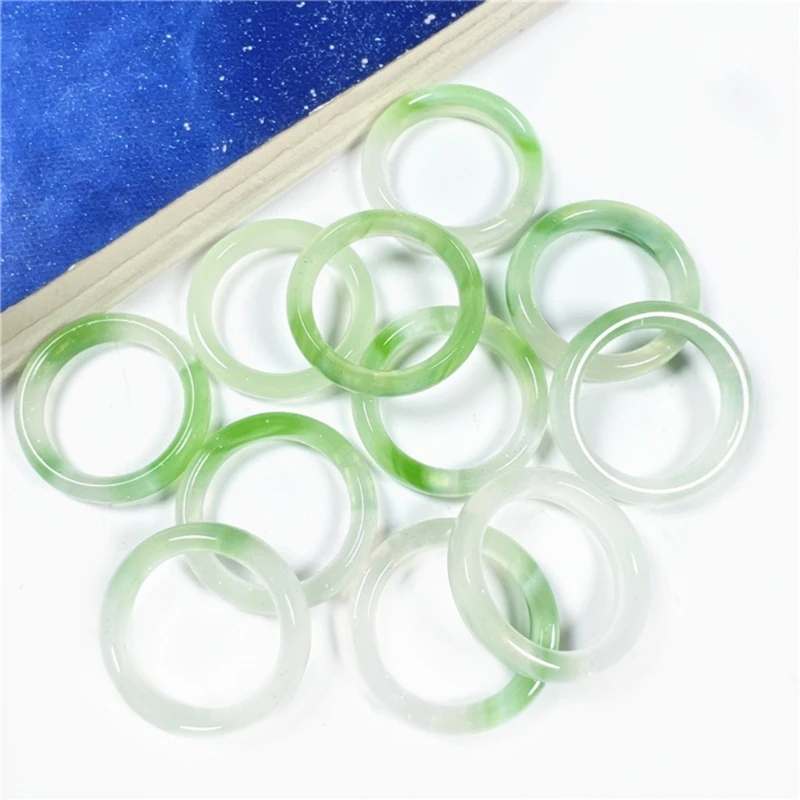 Acrylic Finger Rings Simple Imitation Stackable Ring Fashion Statement Ring Jewelry for Women Teen Girls