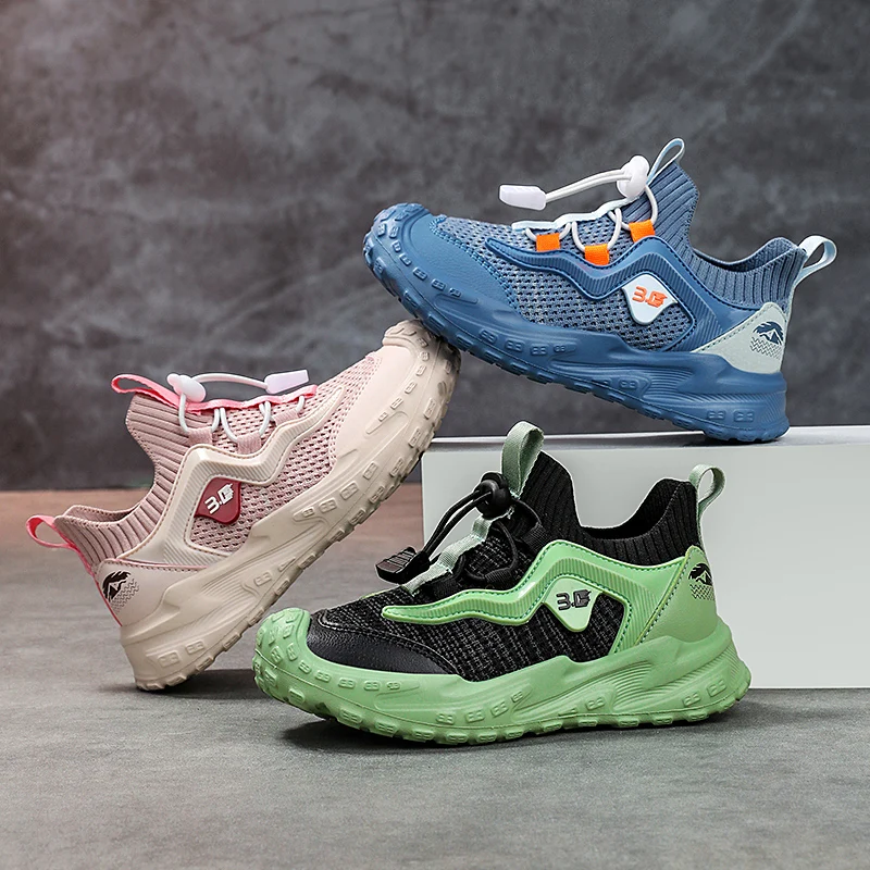 

Новая весенняя спортивная обувь для мальчиков, легкие износостойкие повседневные кроссовки для девочек, детские кроссовки с дышащей сеткой на шнуровке