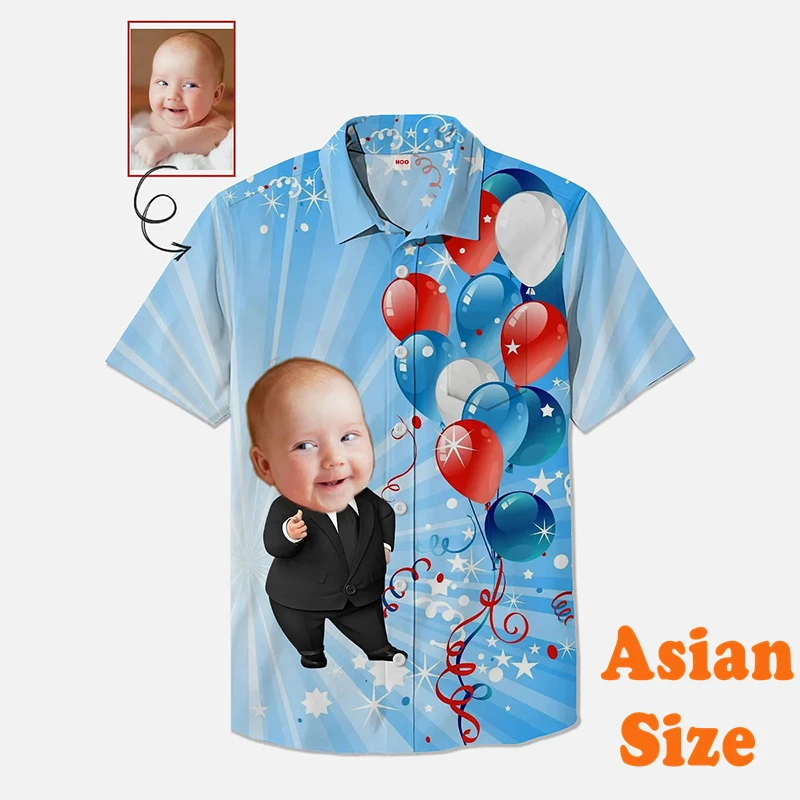 Avatar Customization Hawaii Shirt For Men And Women Funny Humour Graphic Shirt Daily Casual Personality Gift 2025 New Blouse