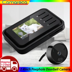 Camaroca New 2.4Inch Peephole Doorbell Camera 120° HD Infrared Night LCD Vision Door Bell Camera Photo Auto Storage 3 Ringtones