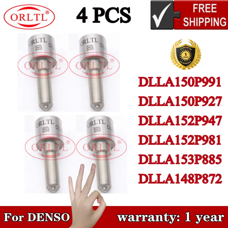 

4 шт. DLLA153P885 DLLA150P927 DLLA152P947 DLLA152P981 DLLA148P872 DLLA150P991 для DENSO дизельные ремонтные комплекты форсунки
