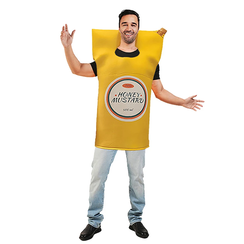 

Unisex Enfant Mustard Tomato Packet Carnival Halloween Dress Up Women Men Mustards Ketchup Couple Costume