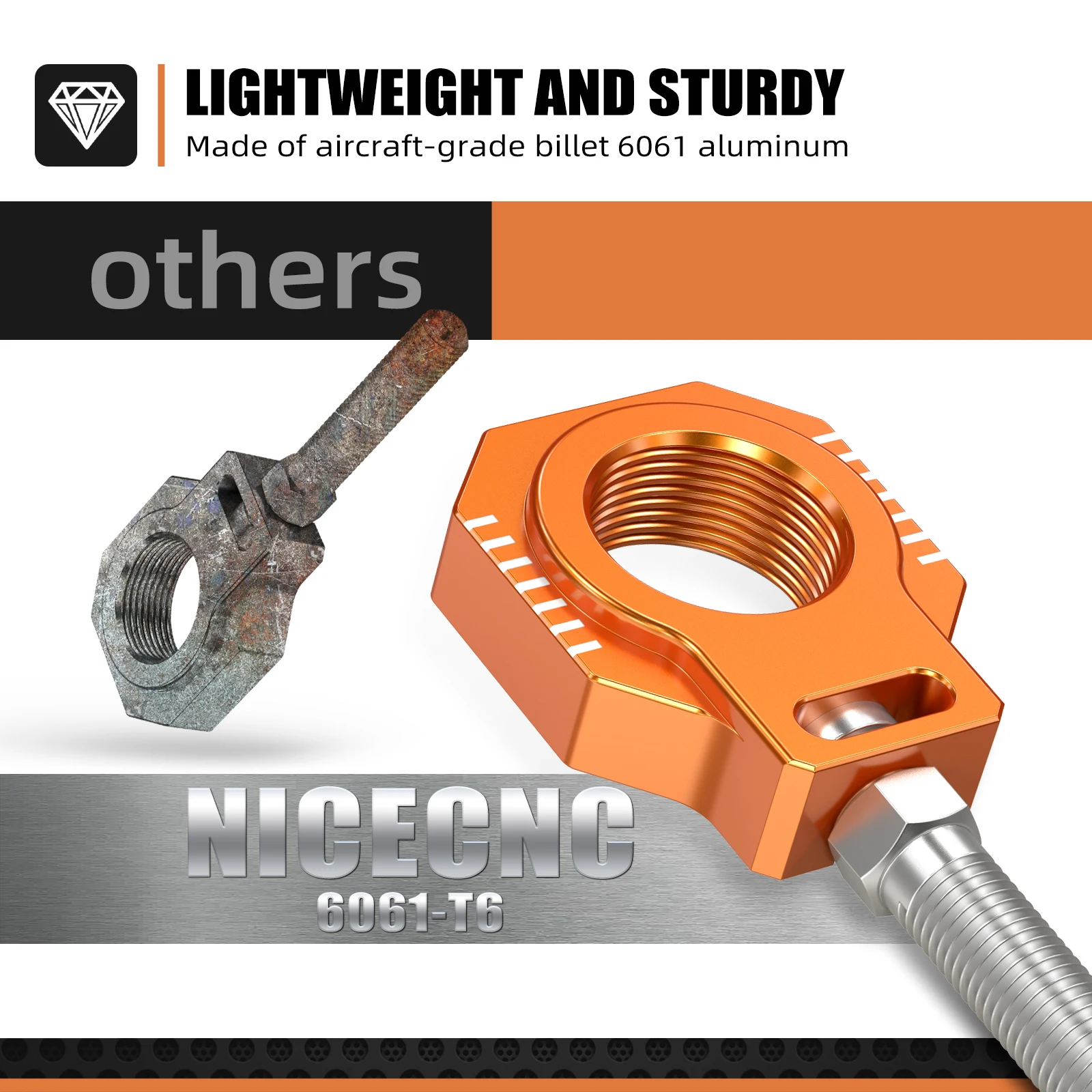 For KTM SX 125 SX 250 XC 250 300 SXF 250 SXF 450 2013-2022 SX-F 250 450 Factory Edition 2015-2016 Rear Axle Block Chain Adjuster