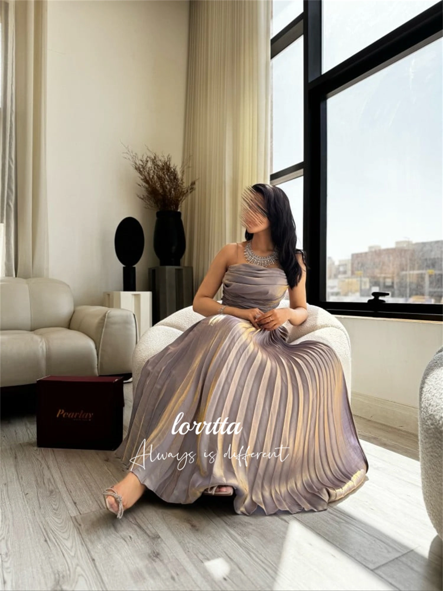 Lorrtta Ball Gown Satin Eid Dress Line A Pleats Strapless Elegant Party Dresses 2024 for Wedding Happy Prom Customized