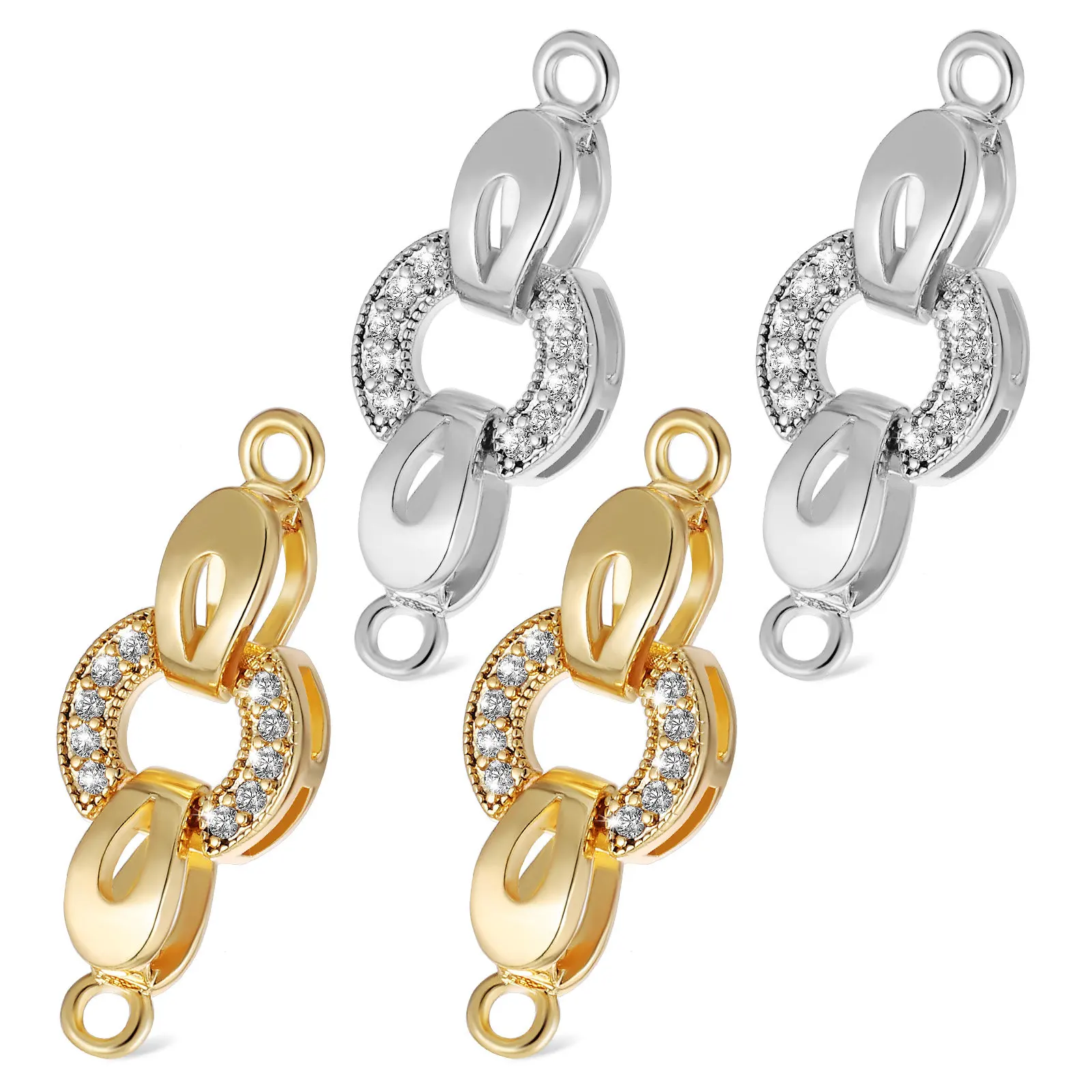 

4Pcs Necklace Clasps Copper Jewelry Making Clasps for Bracelets Necklace Crafting and DIY Accessories Jewelry Supplies