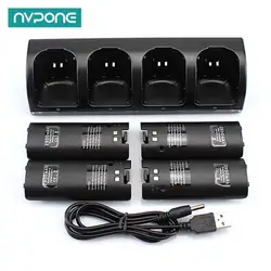 For Nintendo Wii Remote Controller Charging Dock Station + 2800mAh Rechargeable Battery For Wii Game Handle Battery Charger