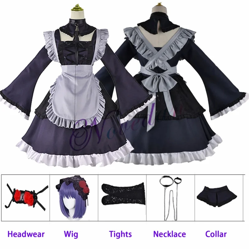 Anime my dress up Darling Marin kitgawa Kuroe Shizuku cosplay costume wig women kimono Lolita maid dress outfit Halloween suit b