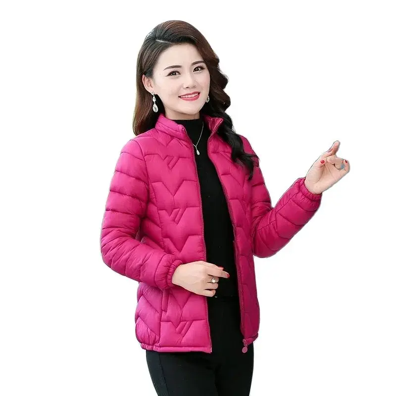 

Осенне-зимнее короткое плотное теплое пальто с хлопковой подкладкой для женщин корейские повседневные Элегантные Волшебные пуховики для мам пальто 6XL