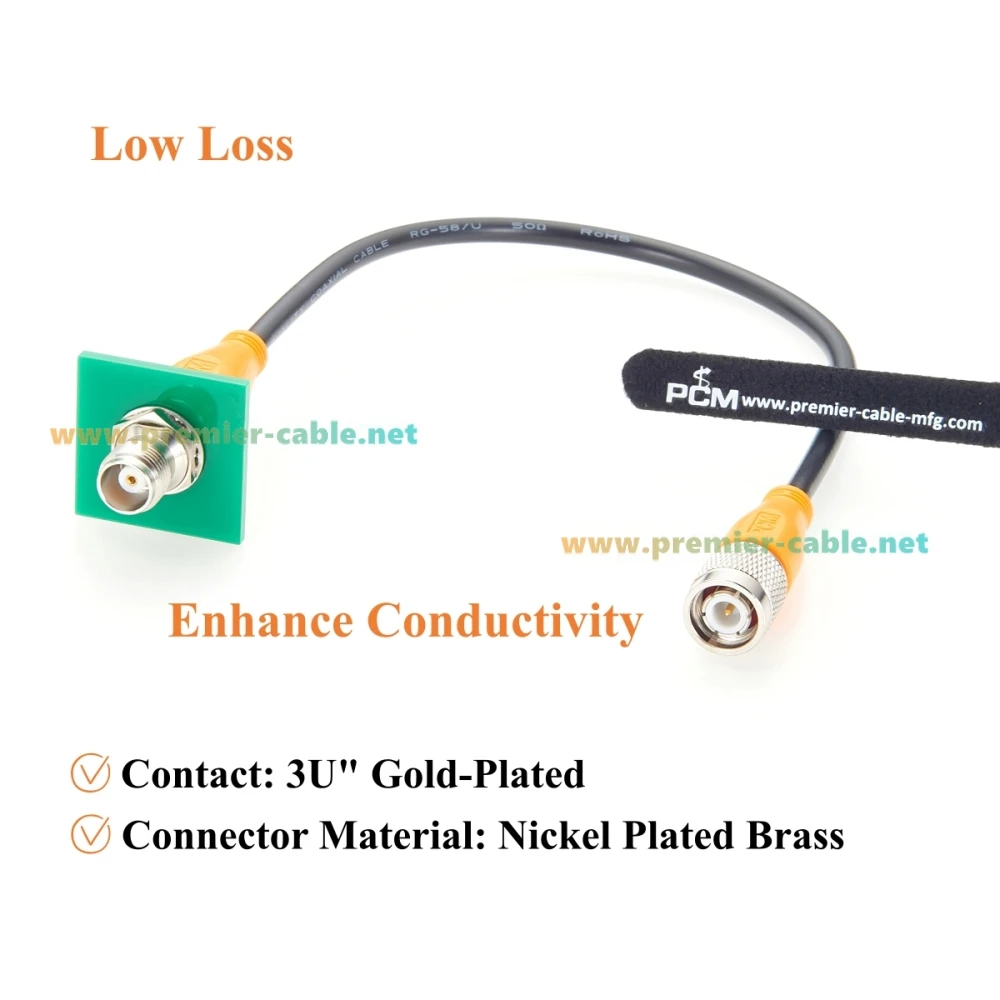 TNC-Stecker auf -Buchse Schottmontage-Verlängerungskabel 50 Ohm RG58 HF-Koaxialkabel für Antennen, GPS, GNSS, RTK-Vermessung – Detail 4