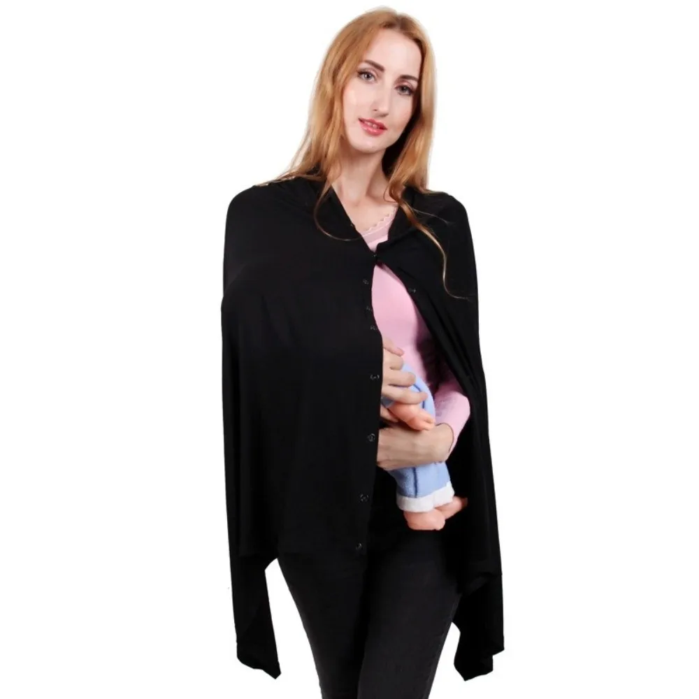Comfortable Maternal Nursing Covers Soft Button Breastfeeding Blanket Cotton Anti-Exposure Nursing Scarf Baby Car Seat Cover