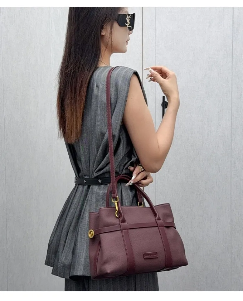 

Diaper Bag Luxury Vintage Designer Tote Elegant Leather Satchel For Women Stylish Casual Crossbody Handbag