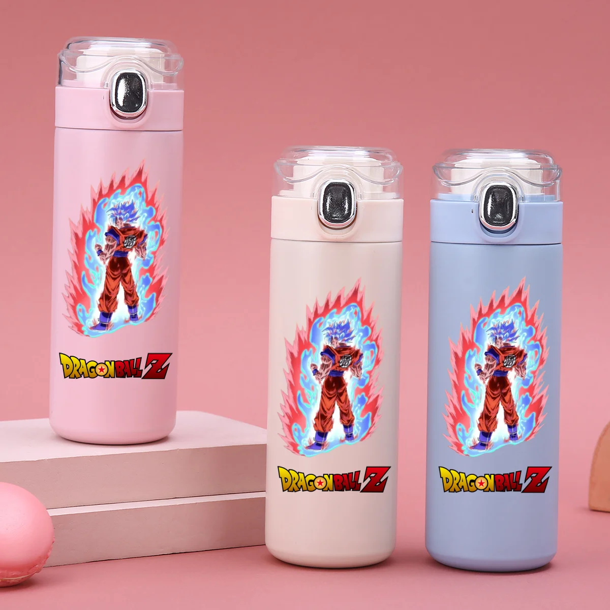 Novo anime dragon ball sun wukong 420ml copo isolado de aço inoxidável grande capacidade anime garrafa de água estudante beber copo presente