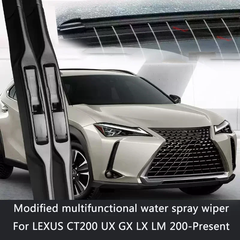 Car Modify Windshield Water Spray Wiper Auto Wet Arm Wiper Cleaning Protect Accessory For LEXUS CT200 UX GX LX LM 2000-Present