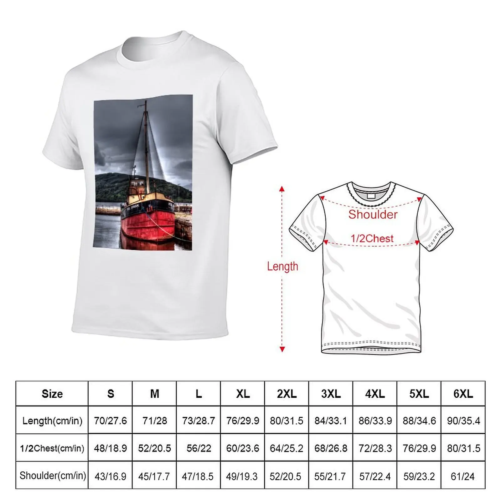 Vital Spark - The Clyde Puffer T-Shirt t shirts for man graphic funny men t shirt cotton 100% T-Shirt