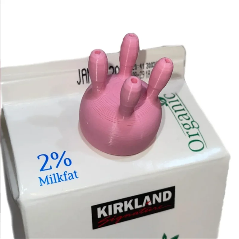 Unny صب غطاء زجاجة الحليب غطاء علبة الحليب قبعة مثيرة للاهتمام