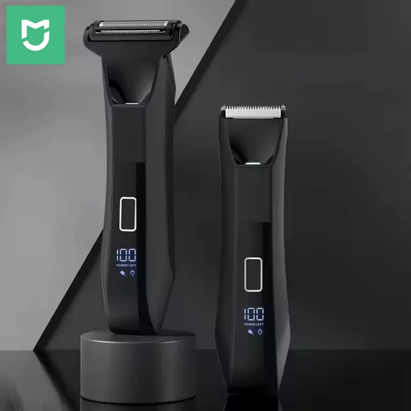 Mijia 2 IN 1 Painless Face Shaver Bikini Mens Body Trimmer IPX6 Waterproof Ball Trimmer Rechargeable Electric Shaver