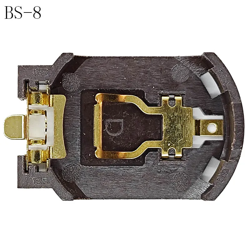 10PCS/LOT BS-8 CR2032 CR2025 Gold-plated Button Battery Holder 2032 Battery Box Socket Case