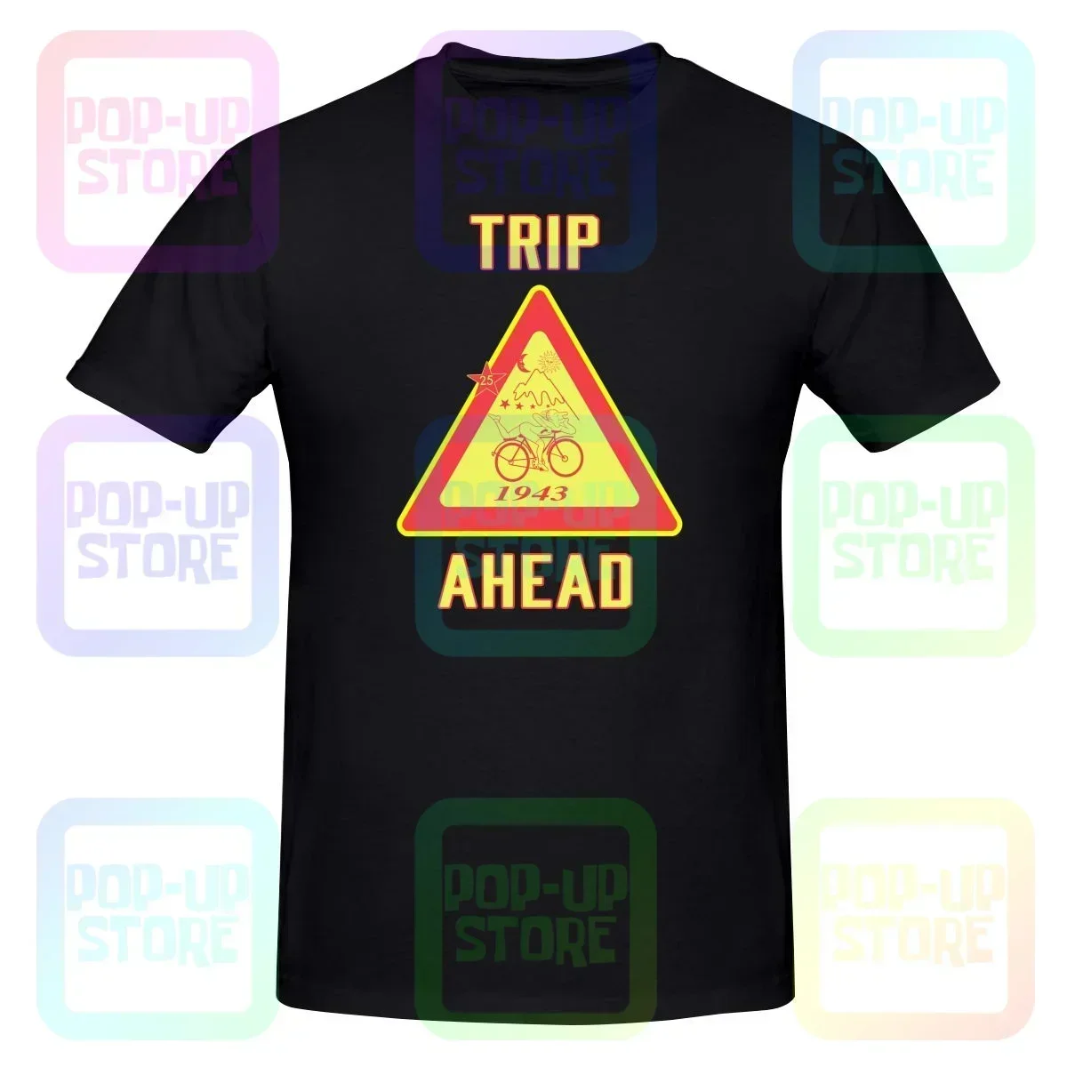 Trip Uvlight Festival Psychedelic Trance Goa Hofmann Bicycle Psy Shirt T-shirt Tee Soft Vintage