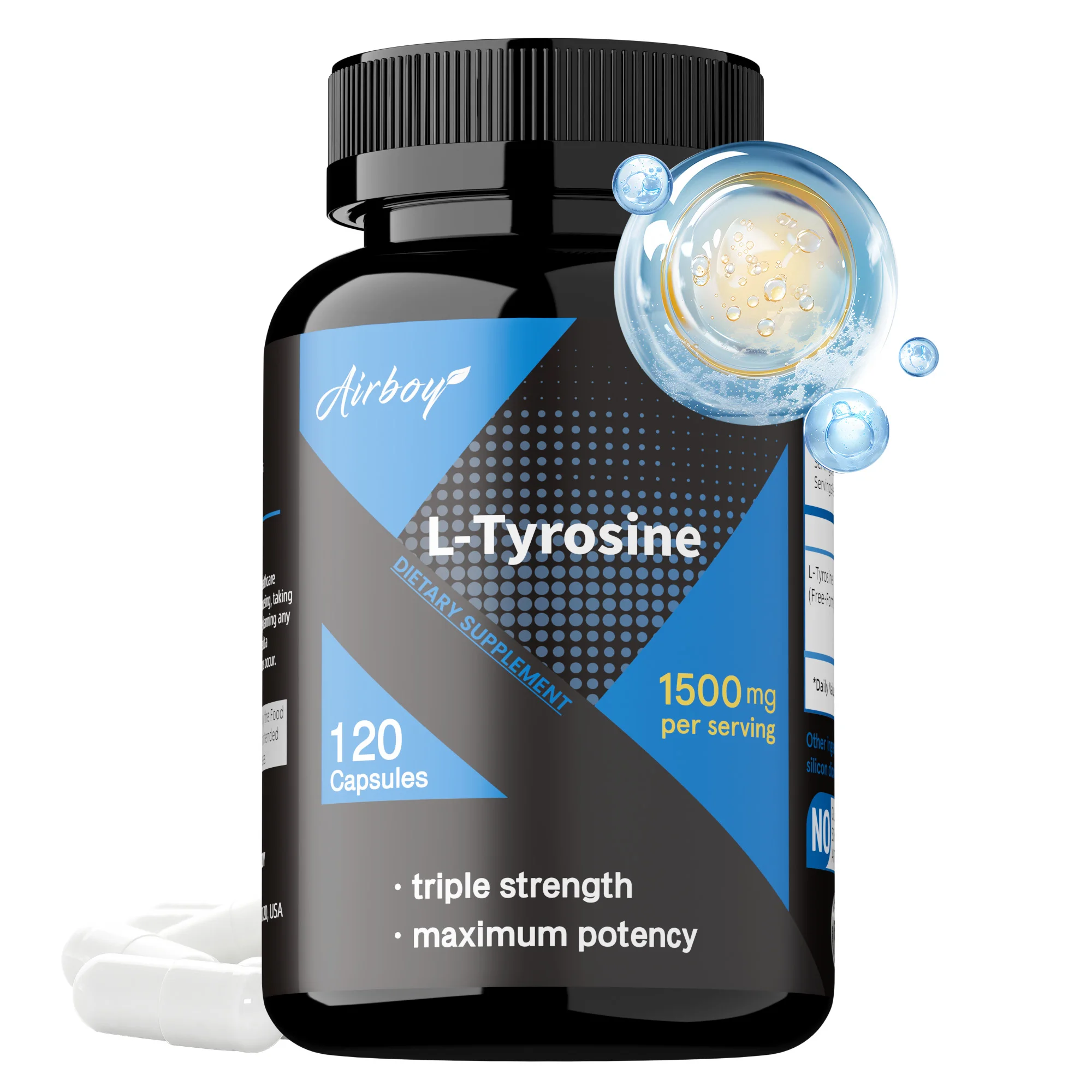L-Tyrosine Supplement - Promote Brain and Nervous Health, Improve Mental Clarity, Supports Memory and Cognitive Function