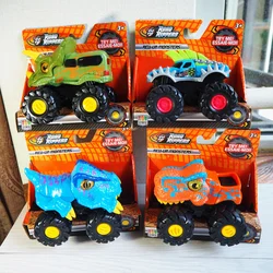 ERU UP MONSTERS Digger Toy Car Children Toys Collection Dinosaur Paradise Model Car Boys Toys Miniature Cars Kids Toys 12CM