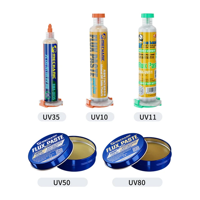 MECHANIKowy topnik lutowniczy bez LEAD UV10/UV50/UV80 bez czyszczenia pasta lutownicza do spawania do telefonu komórkowego PCB SMD Chip narzędzia do naprawy BGA
