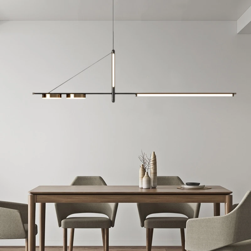 Moderne Einfachheit führte Pendel leuchten für Wohnzimmer Esszimmer Küche Lebensmittel Tische schwarzer Kronleuchter Wohnkultur Lusters Leuchten