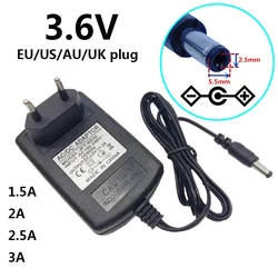 3.6V 1.5A 2A 2.5A 3A AC DC Power Adapter Adaptor Supply 5.5*2.5mm 3.6 Volt Converter Switching EU US AU UK 5.5*2.1mm Jack Plug