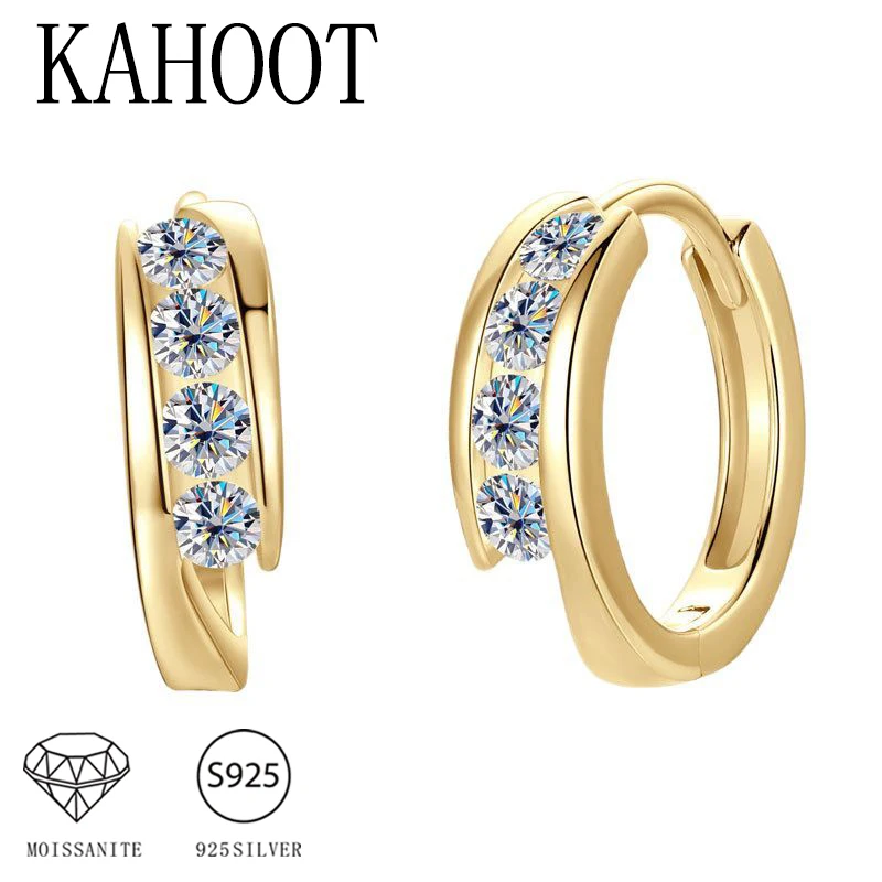 

A pair of 925 sterling silver moissanite minimalist retro fashion high-quality stud earrings for women.