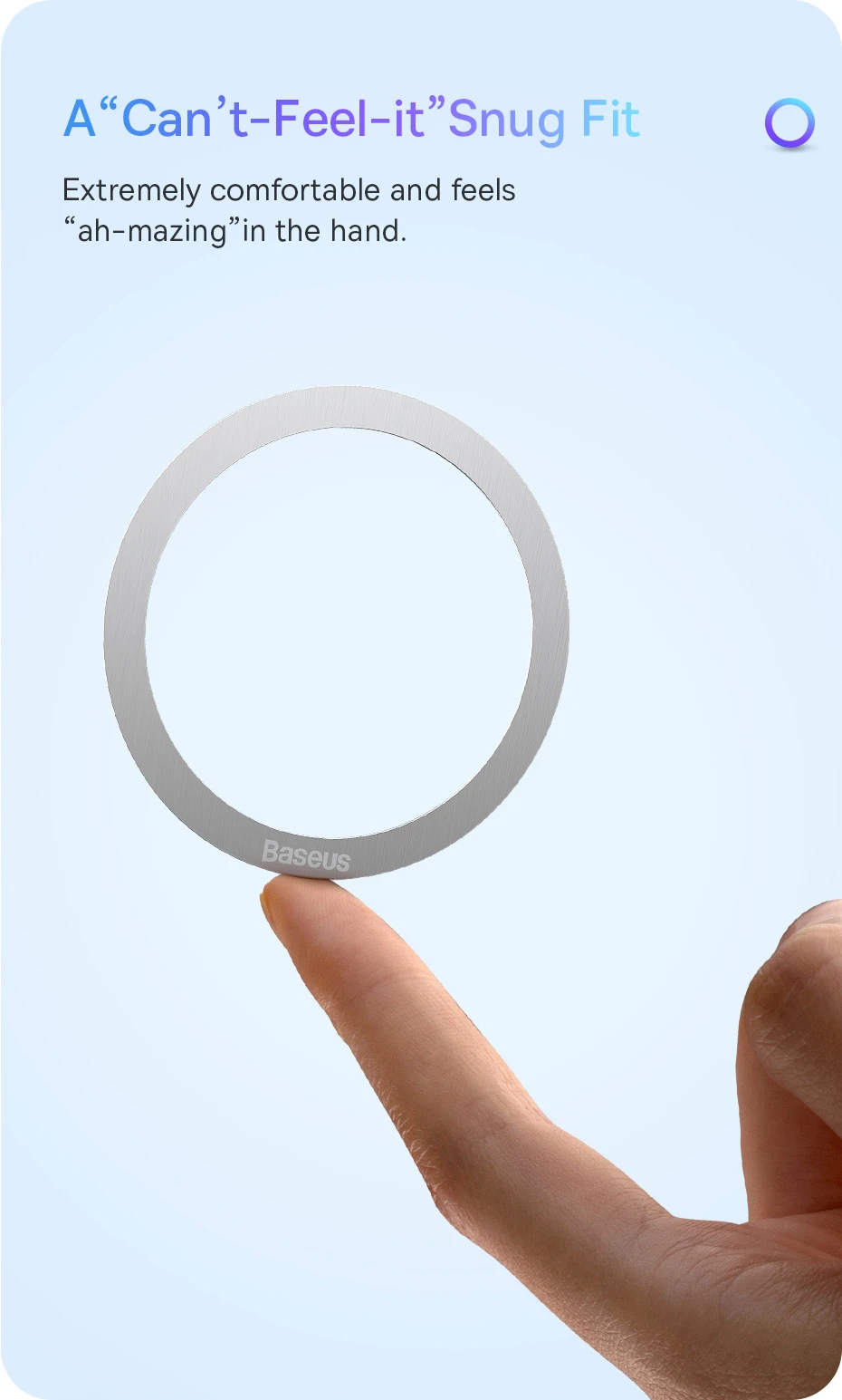 Baseus 2 Stück magnetische Metallplatten-Aufkleberringe für kabelloses Ladegerät, Telefonhalter für iPhone 17 Air 16 15 Pro Max, Ladering – Detail 6