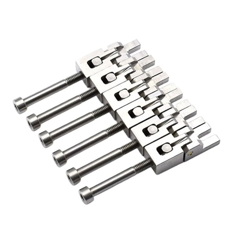 T22C FR For Vibrato System Bridge Electric Guitar Bridge Saddle 1 Set Guitar Bridge Steel Saddle