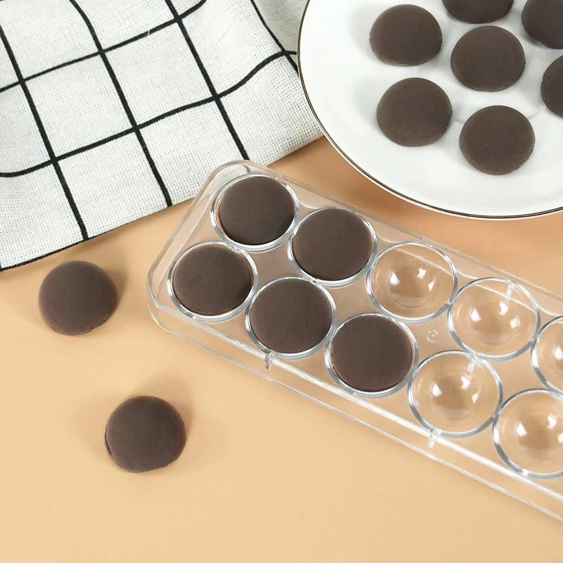 

14 Holes Half Ball 3D Polycarbonate Chocolate Moulds Confectionery Candy Form Mould Baking Pastry Bakery Tools Birthday Decor