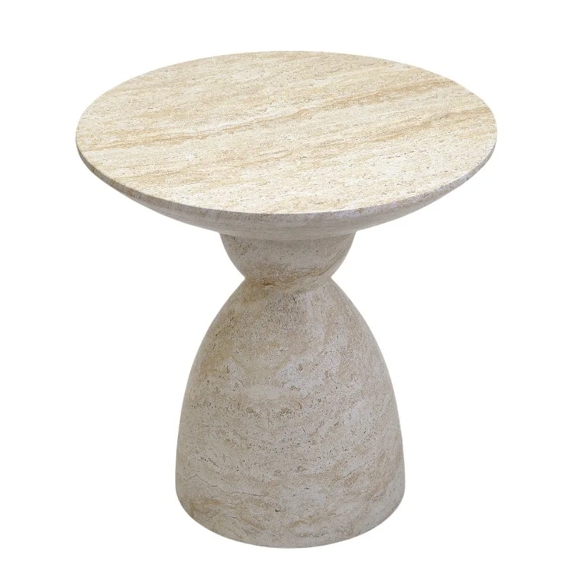 Medieval style magnesium mud imitation travertine edge few B & B home designer creative coffee table, cafe sales department