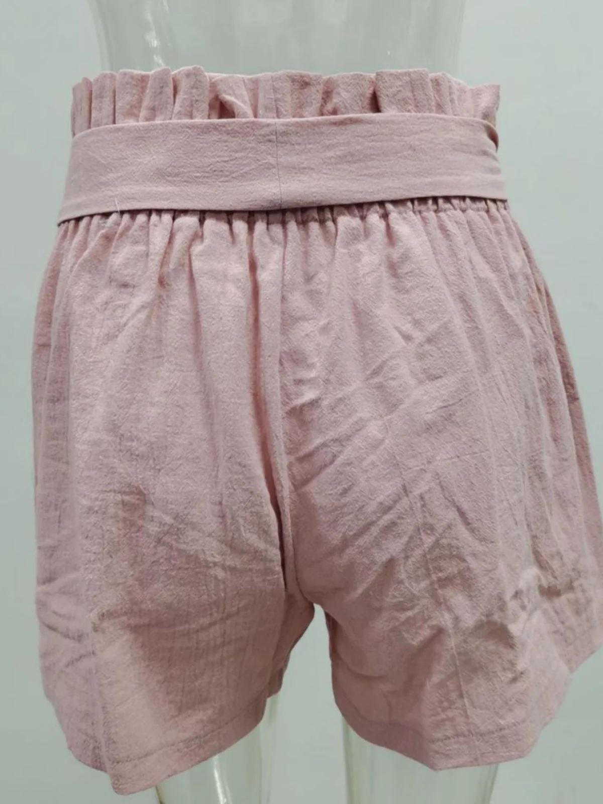 Coupe ample décontracté couleur orts taille haute jambe droite rue Sle fibre de Polyester Collection d'été femmes Faion