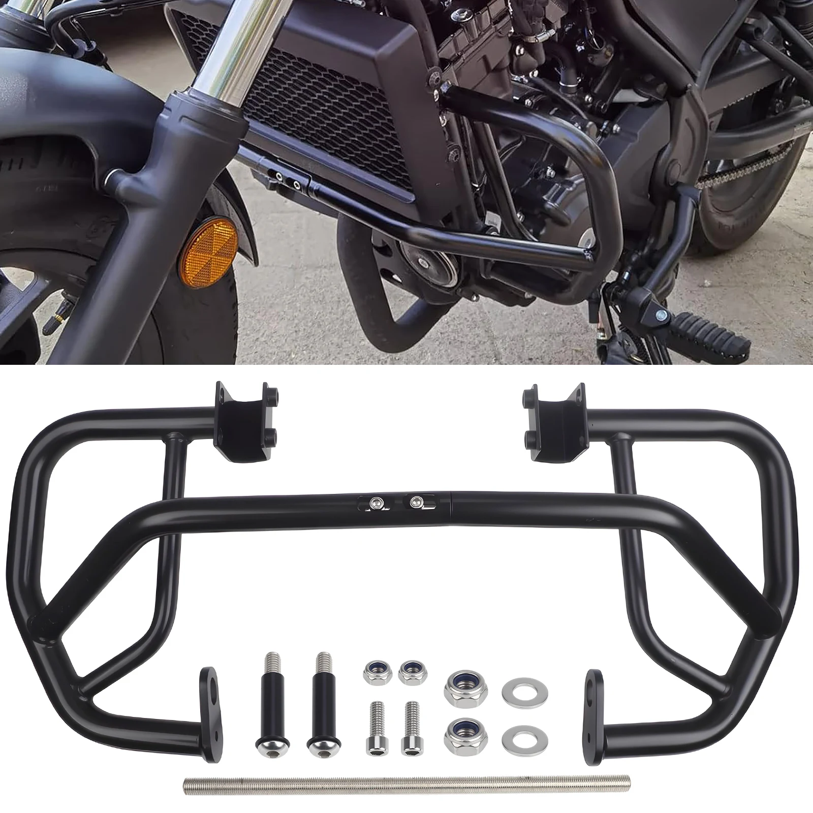 

Crash Protection Bar Engine Guard Frame Bumper For Honda Rebel CMX300 CMX500 CM300 CM500 2017-2024 Motorcycle Falling Protector