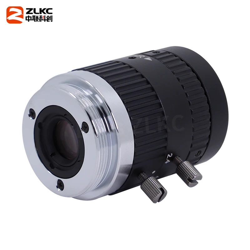 عدسة كاميرا صناعية بتركيز ثابت 12 ملم 5 ميجابكسل C-Mount F2.4 دليل قزحية دقة عالية لـ 2/3 بوصة FA FM1224MP5