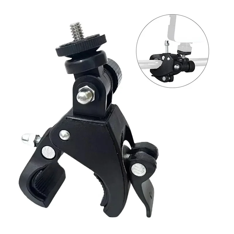 AliExpress NONE Universal 360 Degree Rotating 1/4 Camera DV Bike Bicycle Handlebar Clamp Bracket Tripod Mount Screw Clip For DSLR Camera GoPro