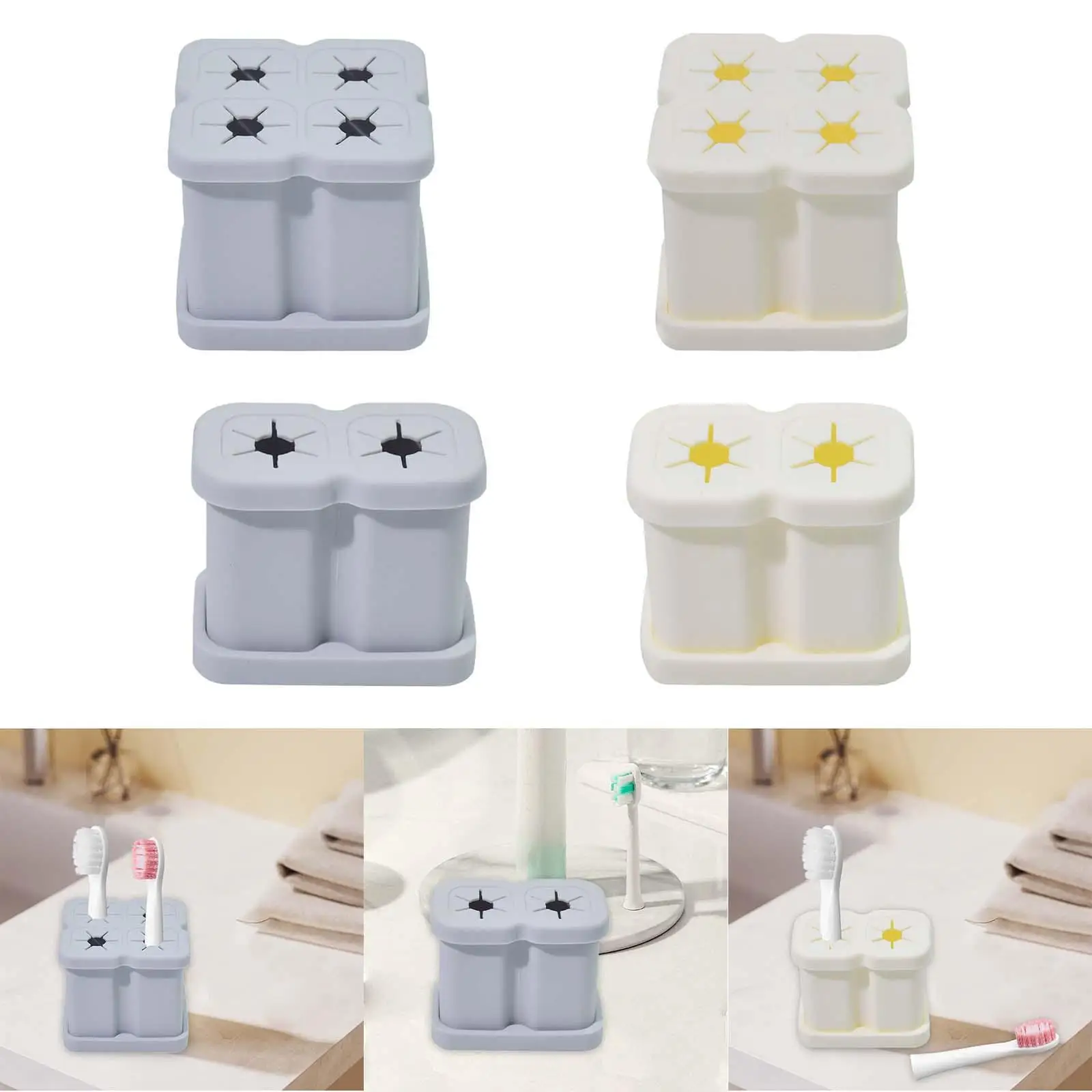 Electric Toothbrush Heads Holder Multipurpose Storage Holder for Countertop