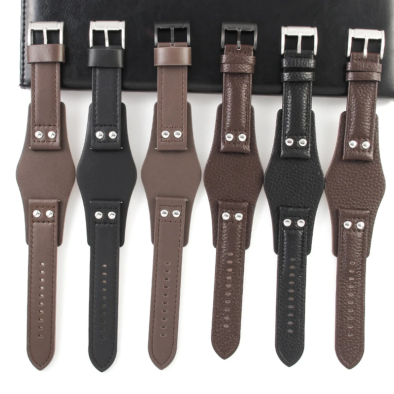 Exquisite Genuine Cowhide Leather Watchbands for Fossil Ch3051 Ch2564 Ch2565 Ch2891 Soft Waterproof Watch Strap 22mm