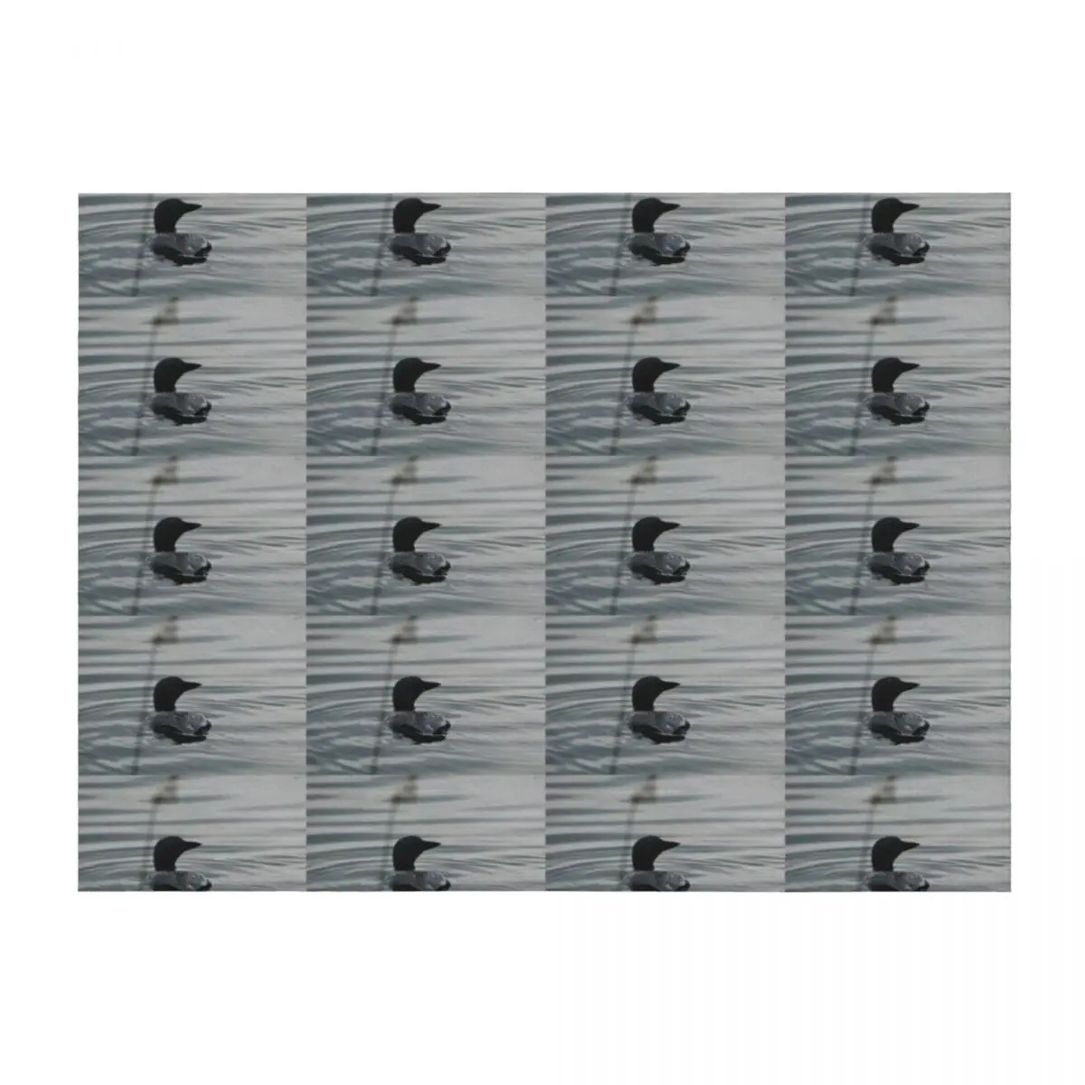 

Canadian Loon Silhouette Throw Blanket Luxury funny gift Luxury Designer Blankets