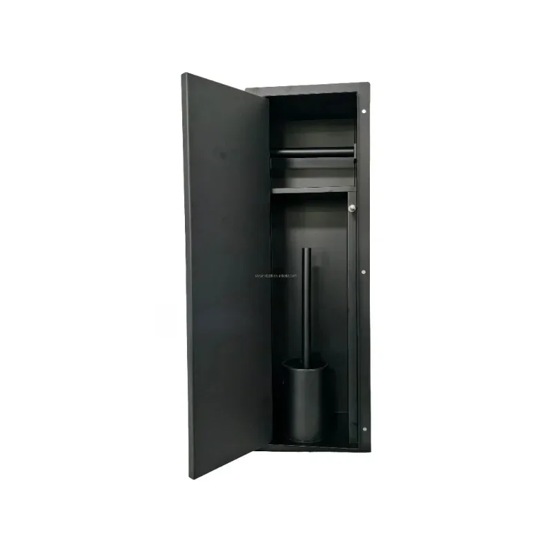 Hidden tiles Hi d den 304 sta in les s steel embedded wallpaper Toilet paper Sanitary brush holder Bathroom niche