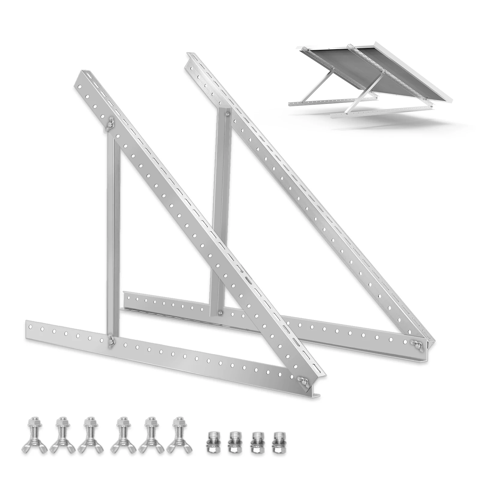 

CP-SETUNO 45in Solar Panels Adjustable Mounting Brackets Support up to 100W-500 Watt Solar Panel for Any Flat Surface, Roof, RV