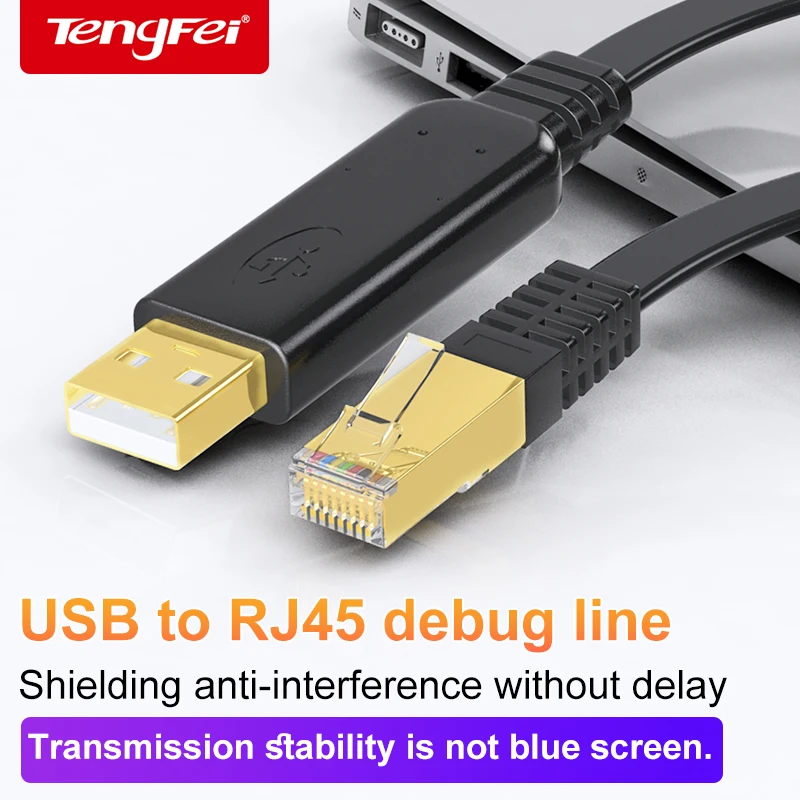 USB to RJ45 Console Cable RS232 Serial Adapter for Laptop Computer Cisco Router USB RJ 45 8P8C Converter Console Cable 1.8m 3m