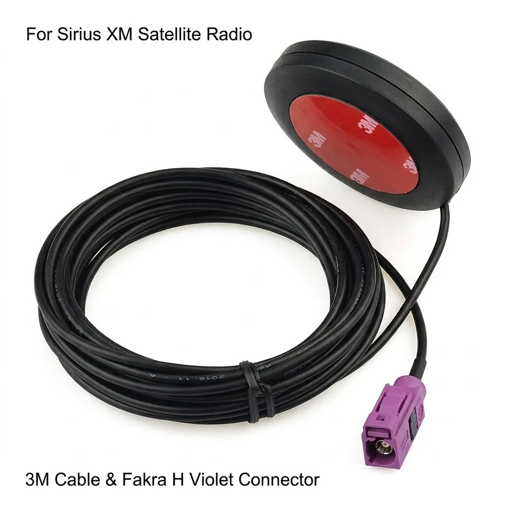 

Eightwood 2320-2345 MHz Car DAB Antenna Fakra H Violet Female 3m Cable Adhesive Aerial for Sirius XM Satellite Radio Stystem