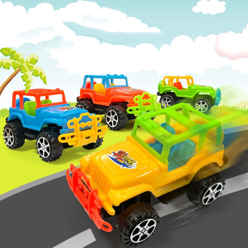 2 Stuks Kinderen Speelgoed Auto Simulatie Off-Road Auto Mini Pull Back Auto Speelgoed Voor Kinderen Jongens Verjaardag Cadeau Off-Road Traagheid Auto Speelgoed