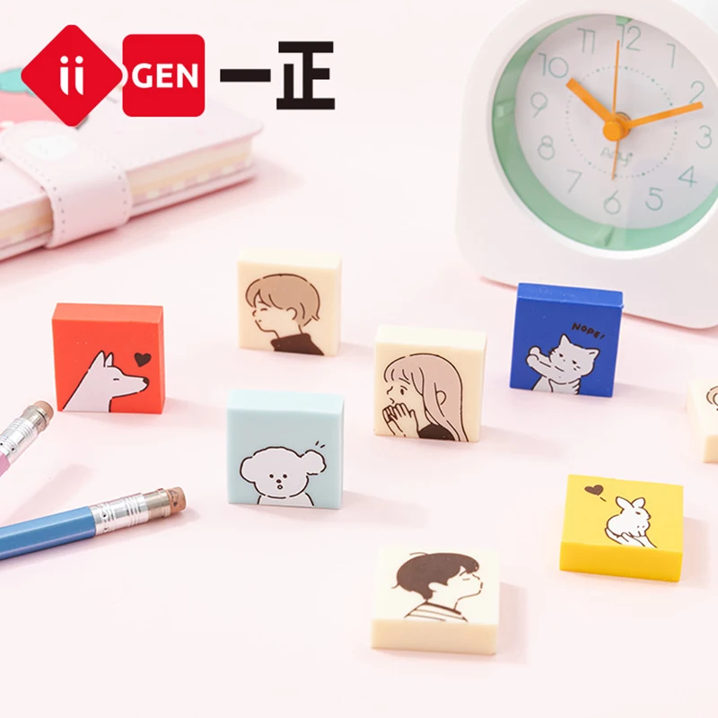 8 TEILE/LOS Phantasie Kunststoff Gummi Kawaii Pet Doggy Katze Herz Bleistift Radiergummi für Teenager Schule Studenten Schreibwaren Büro Liefert